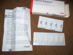 Упаковка, свечи и инструкция к Вибурколу